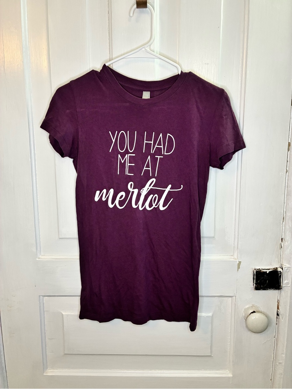 You Had Me At Merlot Women's Graphic Tee - Deep Purple